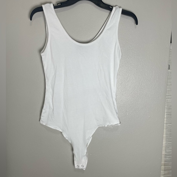 popular 21 Tops - White cotton bodysuit
